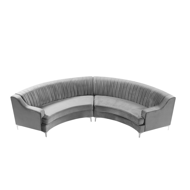 Ensemble de salon 2 pièces L Upold, gris