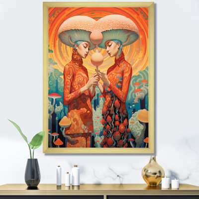 Orange surréalisme, robe de chambre pour femme