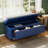 Entryway stool with storage cabinet with cushion and three drawers-145613644