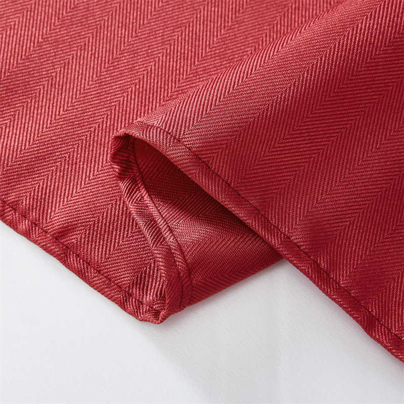 Lincoln Stripe Fabric Tablecloth, 84" Rectangle, Burgundy Red