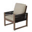 Fauteuil d'extérieur en osier brun avec coussin 1 pièce-108738901