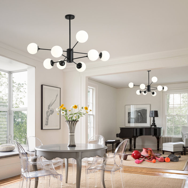 Jahdal 8 - Light Dimmable Sputnik Modern Linear Chandelier