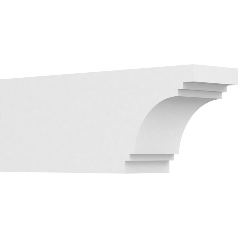 4"W x 6"H x 16"L Standard Pescadero Architectural Grade PVC Rafter Tail, 6"H x 4"W x 16"D
