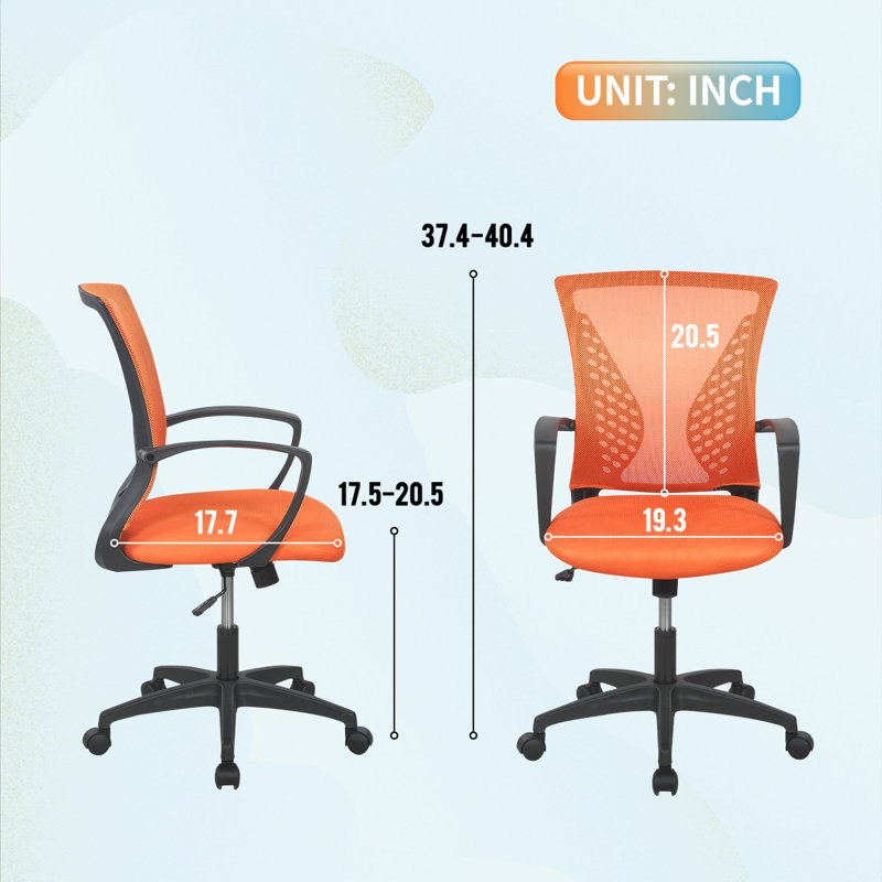 Fauteuil de bureau Fauteuil de bureau ergonomique en filet pivotant Fauteuil de bureau roulant à hauteur réglable Fauteuil de bureau de direction avec accoudoirs pour la maison