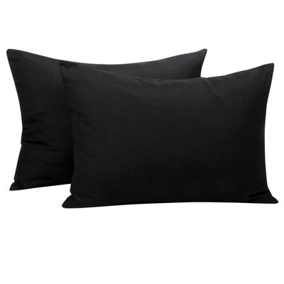 Ensemble de deux taie d'oreiller à fermeture à glissière en fibre ultra fine brossée