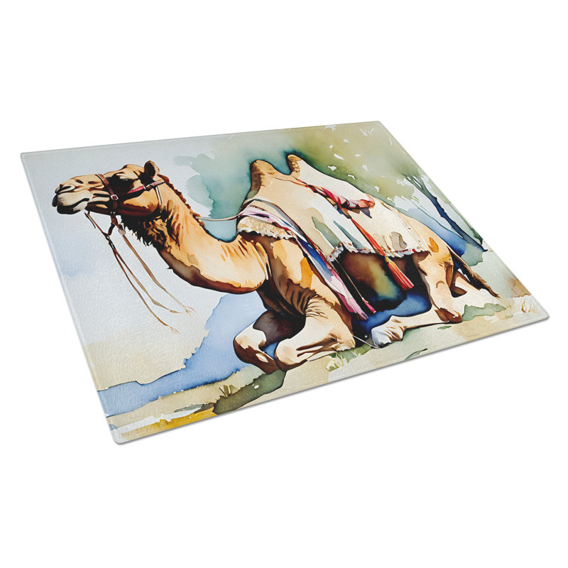 Camel Glass Cutting Board Large