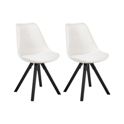 Set of 2 Dining Chairs HEDLEY Fabric