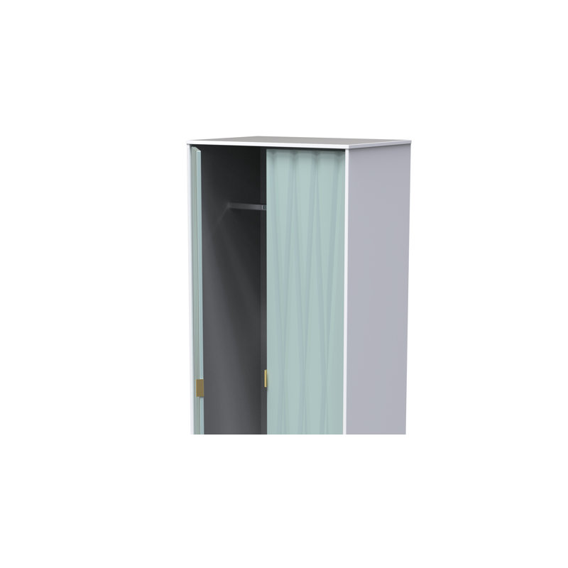 Baturhan Manufactured Wood Wardrobe, Duck/White