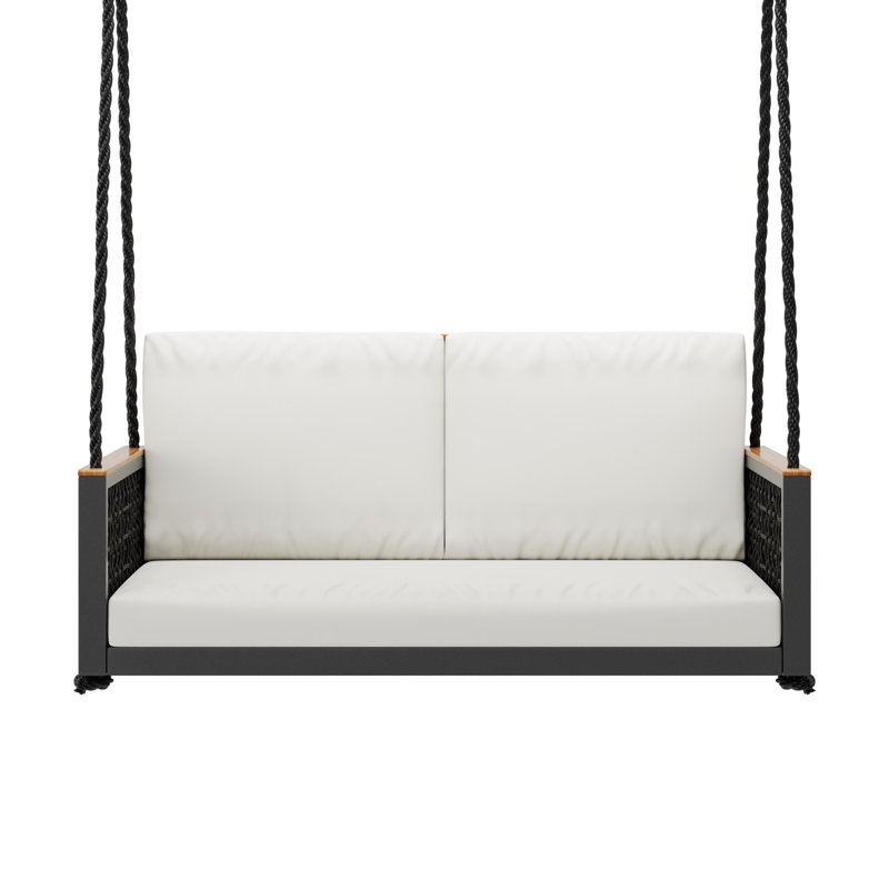 Balancelle en teck avec coussins Linden, 50"