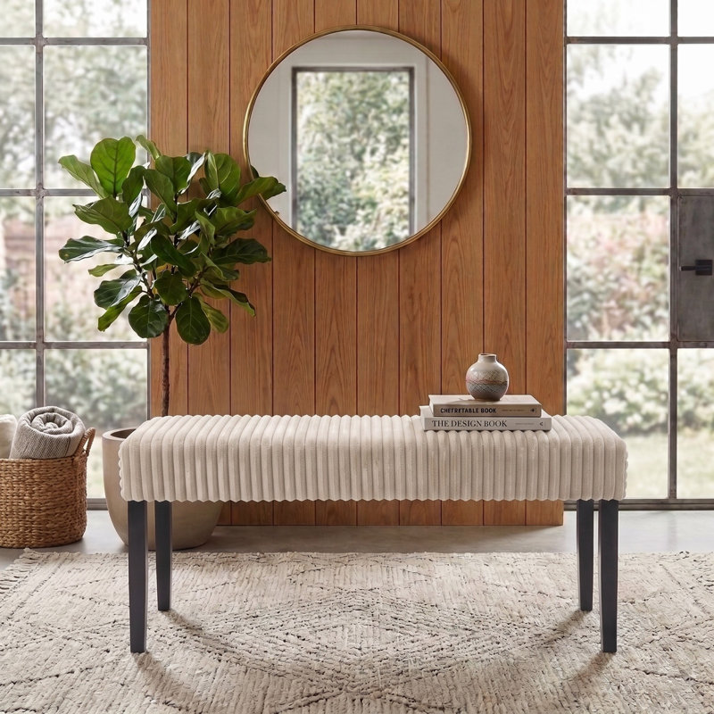 Banc de salle à manger Guymon, Beige clair