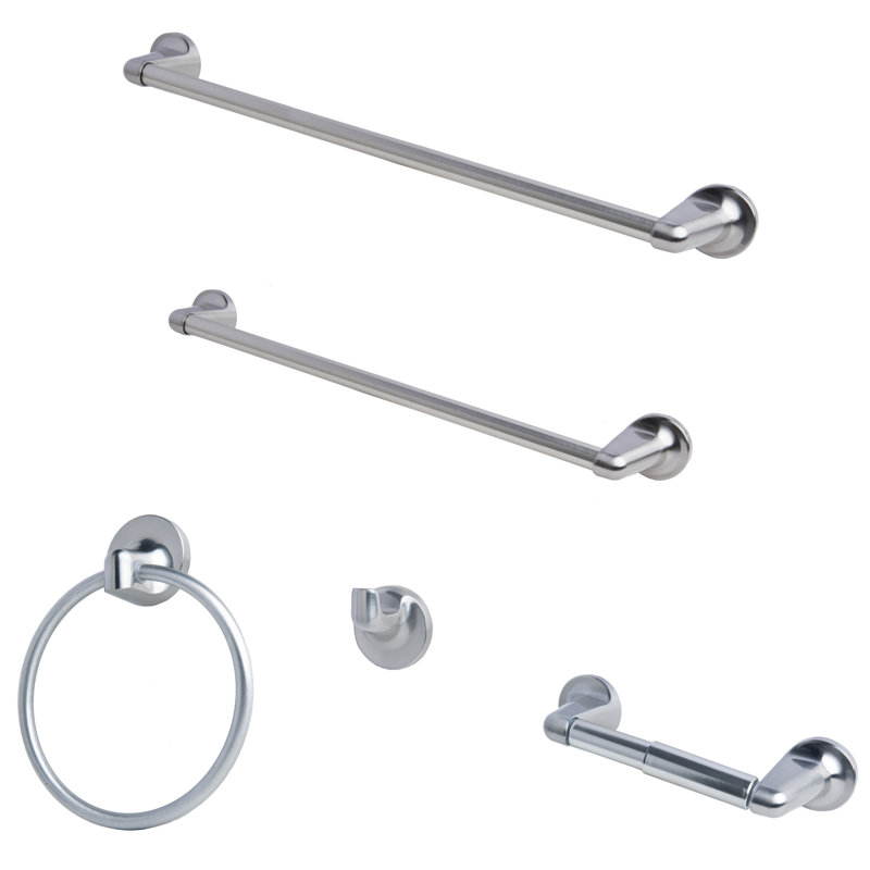 5 - Piece Bathroom Hardware Set, Brushed Nickel