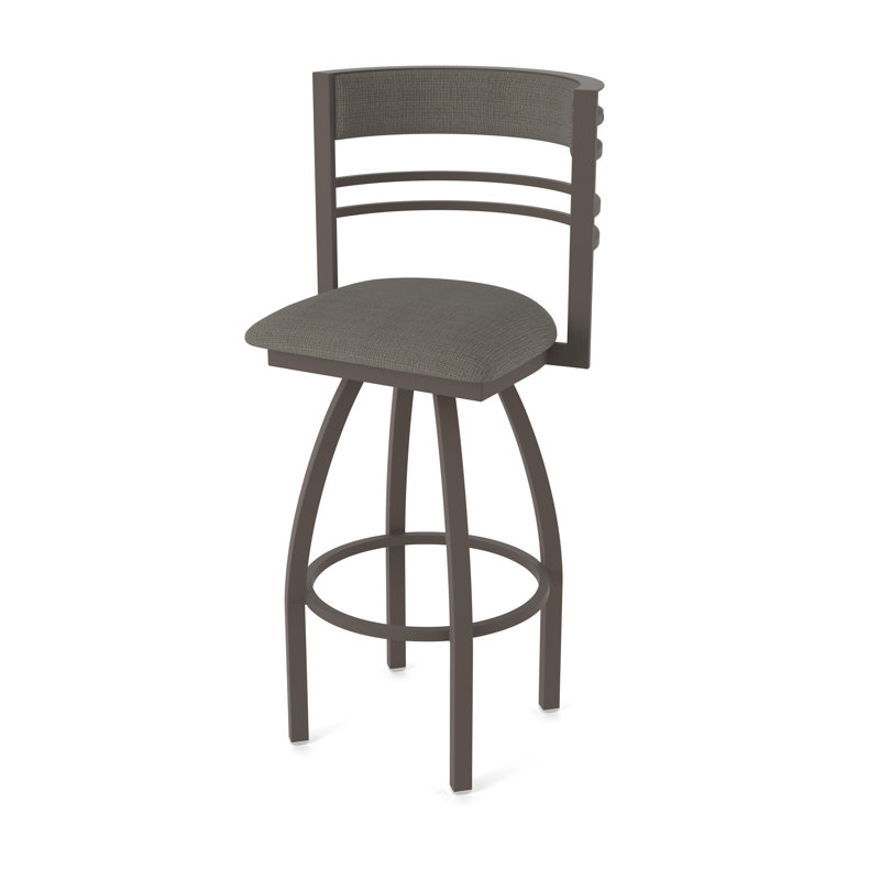 Hunter Swivel Stool, Bronze, Tabouret de bar (siège d'une hauteur de 36 po), Tissu - graphique calice
