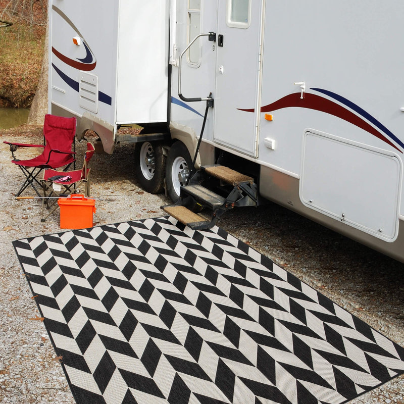 Ecology Collection Rectangle Geometric Indoor / Outdoor Area Rug, Rectangle 200 x 290cm