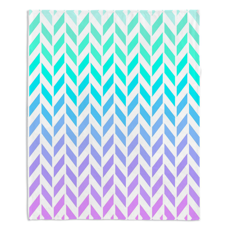 Jeté dégradé à chevrons, l 68 po x L 80 po