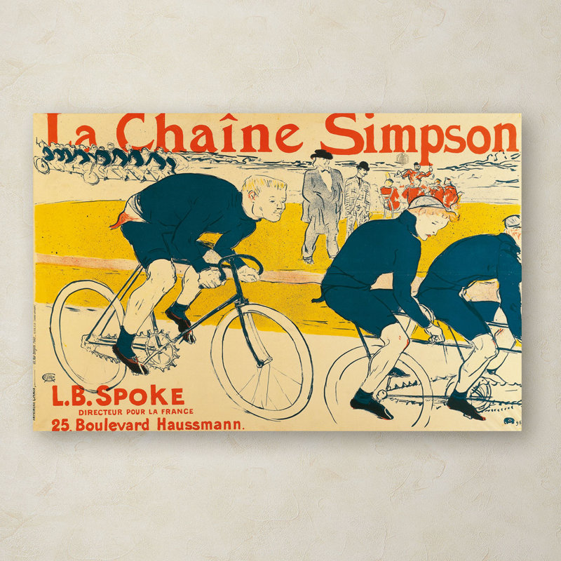 Reproduction d’art sur toile, "Catene Simpson" par Henri de Toulouse-Lautcer, H 22 po x l 32 po x P 2 po