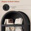 81" Tall Arched Cabinets, Bookcase with Storage-1946663921