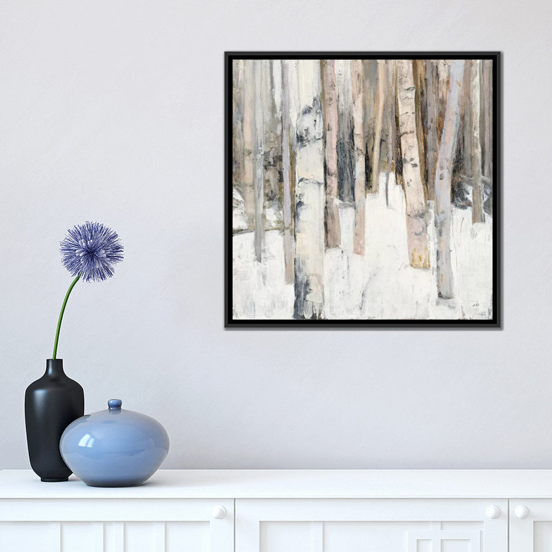 «Warm Winter Light I», reproduction d'impression sur toile tendue, H 18 po x l 18 po x P 1,5 po, Toile avec cadre noir