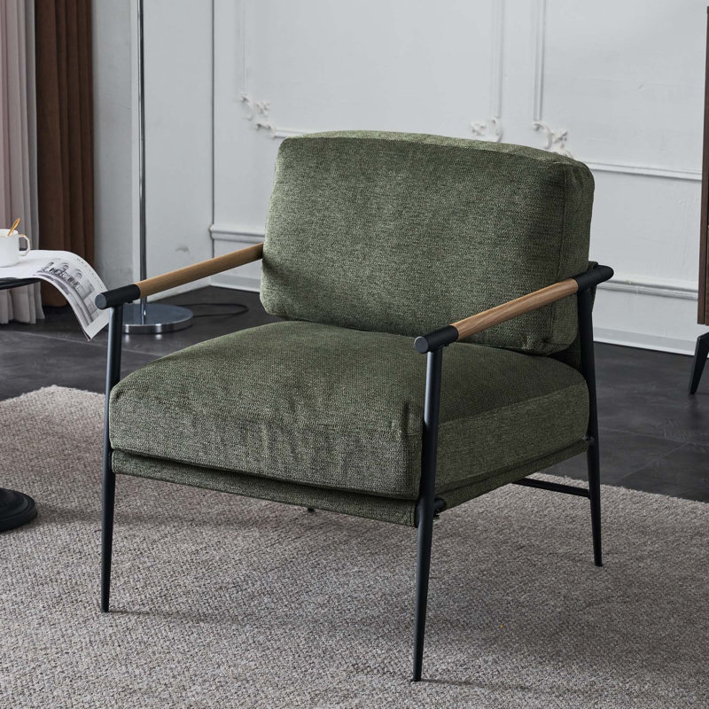 Chaise longue de loisirs en velours noir, Velours vert