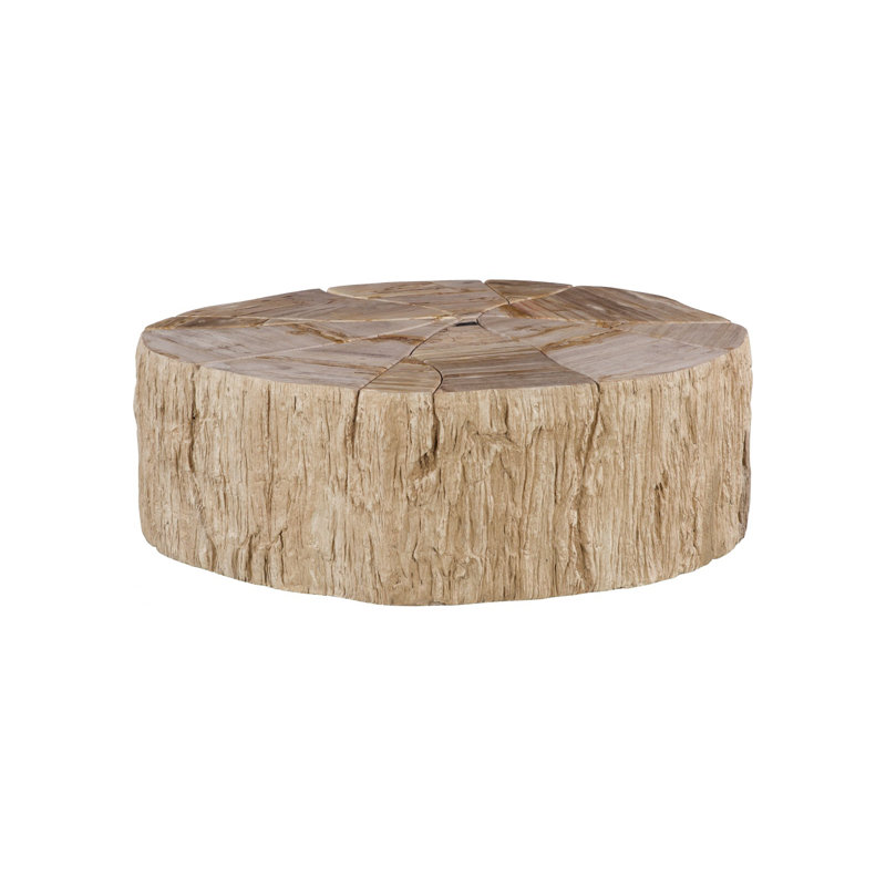 Converge Petrified Coffee Table, Rough, Cream