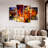 Abstract Stained Glass - 4 Piece Wrapped Canvas Set-1682274511