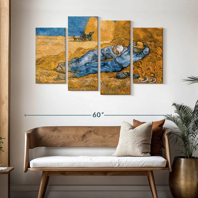 Leisha Noon Or The Siesta After Millet, 32" H x 52" W