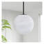 Suspension globe lune noire à une lumière avec abat-jour en verre dépoli - Luminaire de plafond moderne pour chambre, couloir ou entrée (ampoule non incluse)