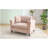 46.3 Inch Oversized Armchair with Chenille Fabric, Comfy Chair and a Half for Living Room, Bedroom, or Office, Pink-1563026320