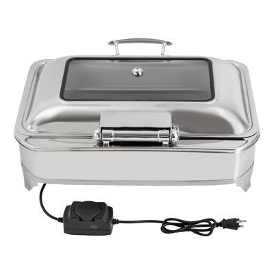 Electric Stainless Steel Rectangle Chafing Dish Food Warmer