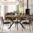 42" Rustic Brown Round Farmhouse Dining Table for 4 with Storage & Metal Legs - Space Saving Kitchen & Dining-1729624725