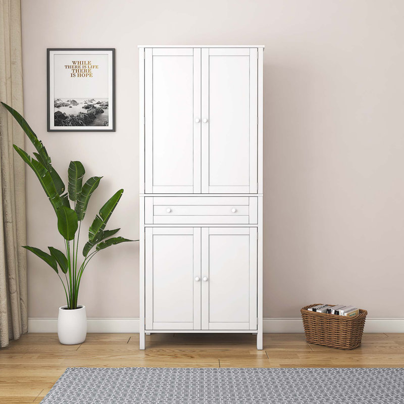 Pantry Cabinet with Adjustable Shelves, Doors and Drawers