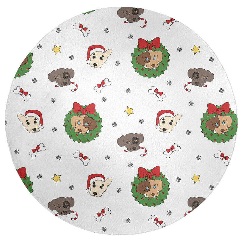 Chenille Indoor Rug, Round 5'