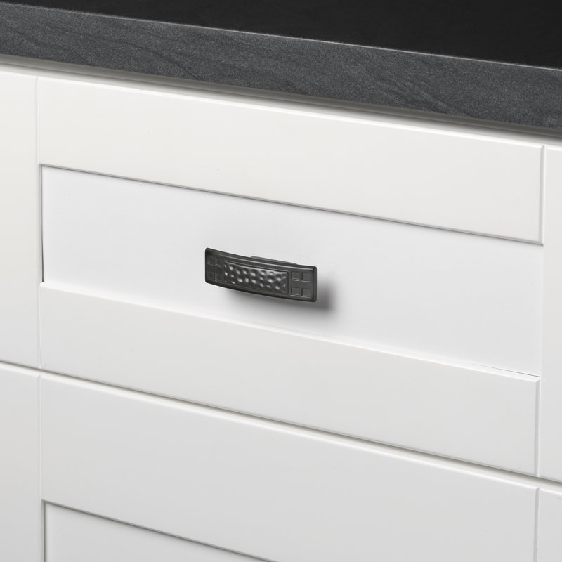Oversized 2 1/2" Length Rectangle Knob, Matte Black