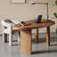 Bureau en bois massif brun clair à forme libre-1536678696