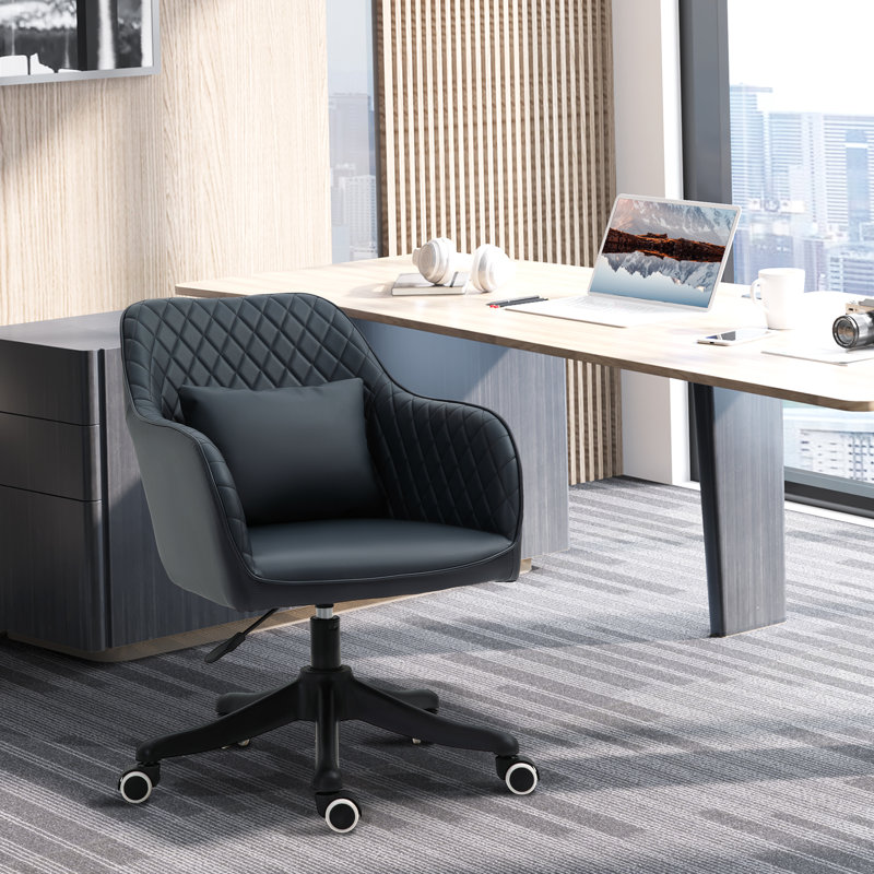 Cementon Microfiber / Microsuede Office Chair, Black