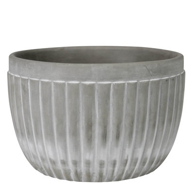 Pot festonné, ciment - 6 po