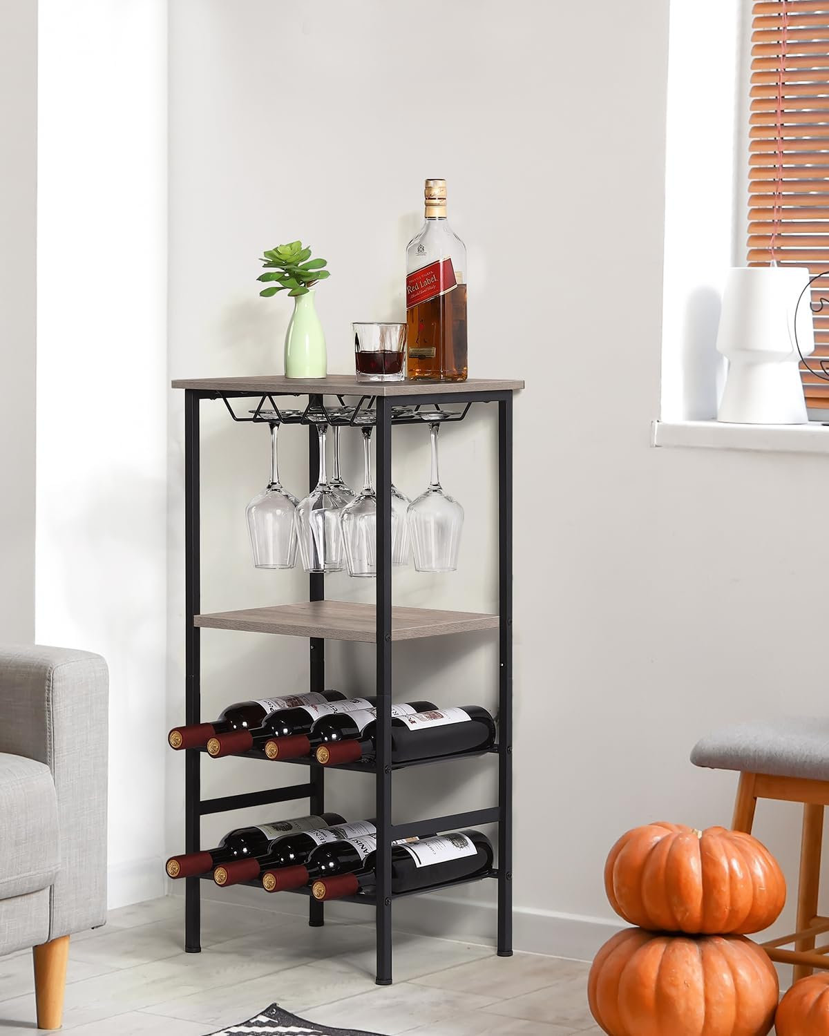 Tabele Rac Liquor Cabinet Wine Rack Table Bar Cabinet Table W/ Wine Rack & Glass ...