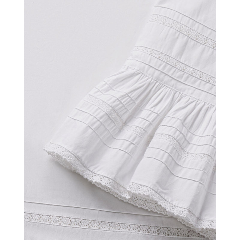 Prairie Crochet Cotton Pillowcase, Standard