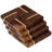 Wood Square 4 Piece Coaster Set With Holder-976260206