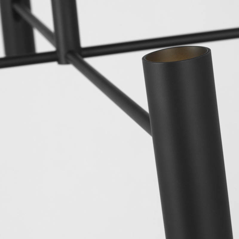 Sean Lavin Ponte 8-light Large Chandelier in Nightshade Black with Nightshade Black shades