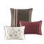 Édredon 7 pièces Red King - broderie ornement en tissu 2 taies décoratives, 3 coussins décoratifs, 1 jupe de lit Lavable à la machine-119448717-119448718