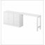 Buffet 89,7 po en bois avec table extensible, armoire de rangement multifonctionnelle pour salon, bureau, vestibule et cuisine-129703276