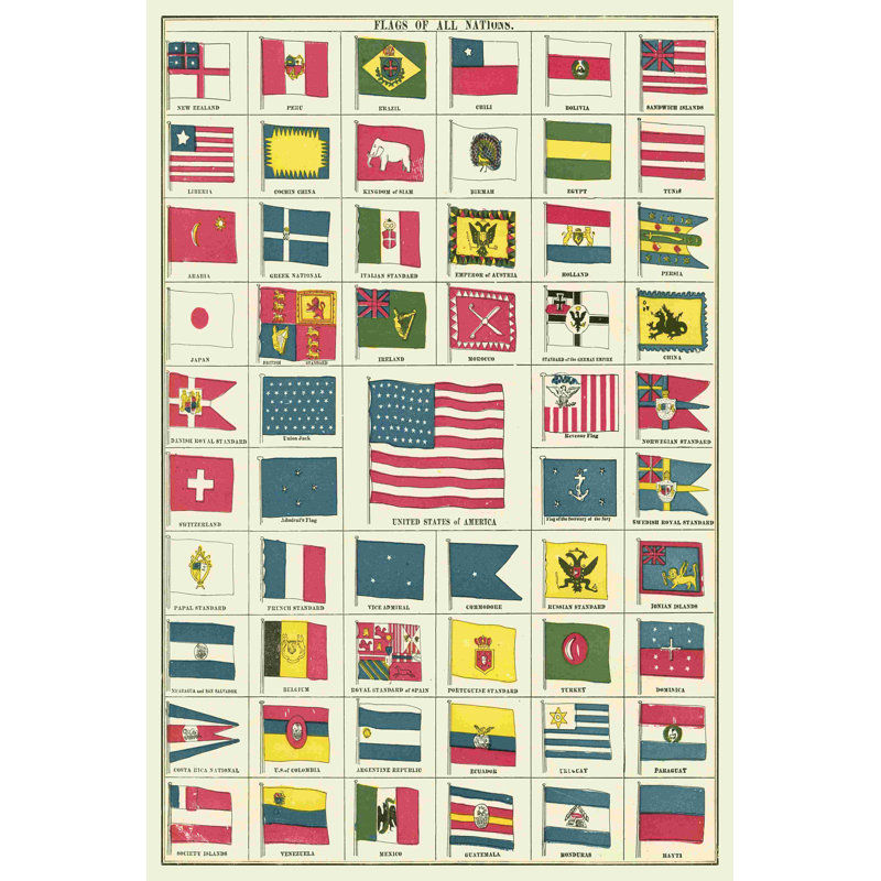 " Flags Of All Nations III ", 12" H x 8" W  