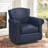 Genuine Leather Wingback Swivel Chair-150645434