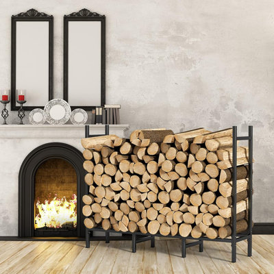 Support à bûches d'extérieur avec bûches de bois de chauffage d'extérieur résistant à l'abrasion et support de bûches pour l'extérieur