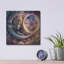  «Peacefull Moon» par Rey Klimt, art mural en métal, 12 po x 12 po-1447880287