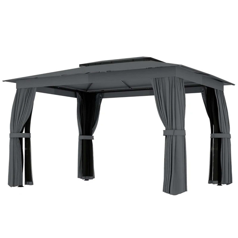 Abri de jardin à deux niveaux, Gris