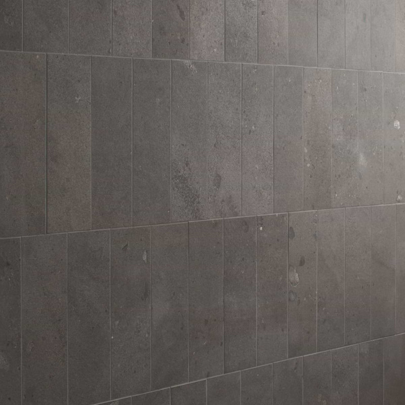 Piccoli Petite 4x12 Matte Terrazzo Look Porcelain Tile, Gray