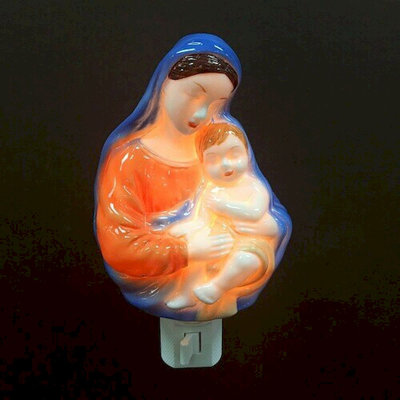 Veilleuse Marie et bébé Jésus