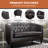 Engelhardt Faux Leather Midcentury Barrel Loveseat 2 Seater Sofa Couch for Bedrooms and Living Room.-91760582