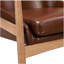 Chaise décorative en cuir de polyuréthane, fauteuil avec cadre en bois de style médiéval moderne, chaise de lecture avec dossier haut, convient au salon